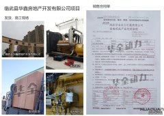 临武县华鑫房地产开发有限公司在我公司采购一台300KW柴油发电机